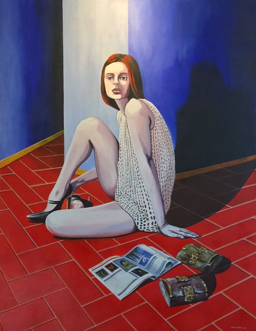 Girl on floor by Denis D