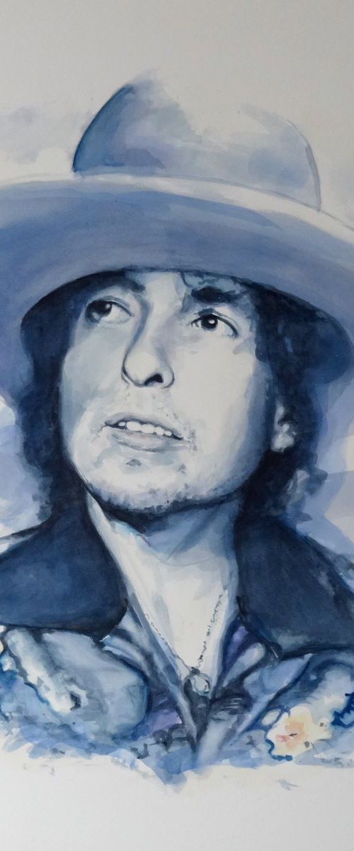 Bob Dylan 'How Many Roads' by Mel Davies Original Art