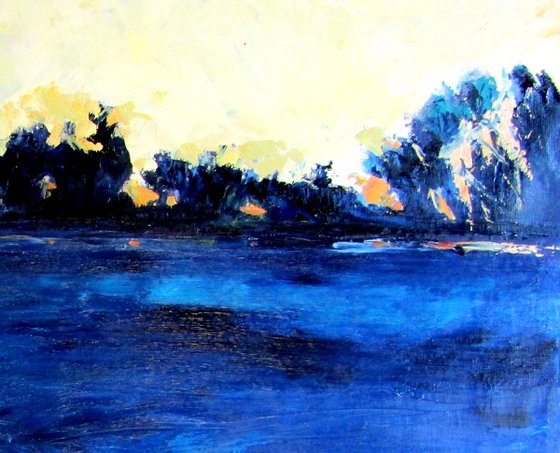 Dawn over the water