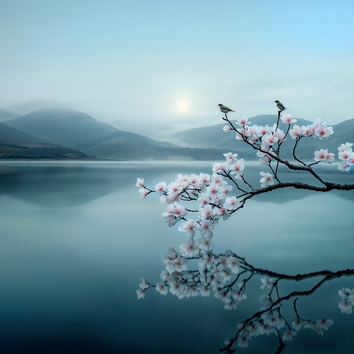 Photorealistic Photograph , Cherry Blossom 15 By Michael Filonow, 38 X 38, Artwork For Sale On Artfinder