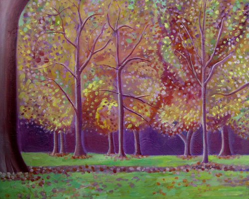 Autumn Trees in Hyde Park by Mary Stubberfield