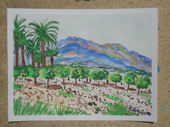 Mountains, Palms and Orange trees II
