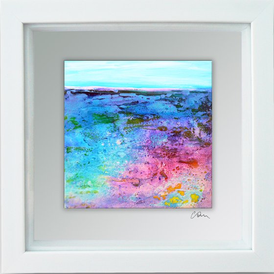 Framed ready to hang original abstract - abstract landscape #4