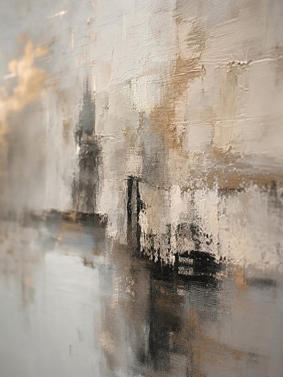 Gold Mist Abstract Landscape