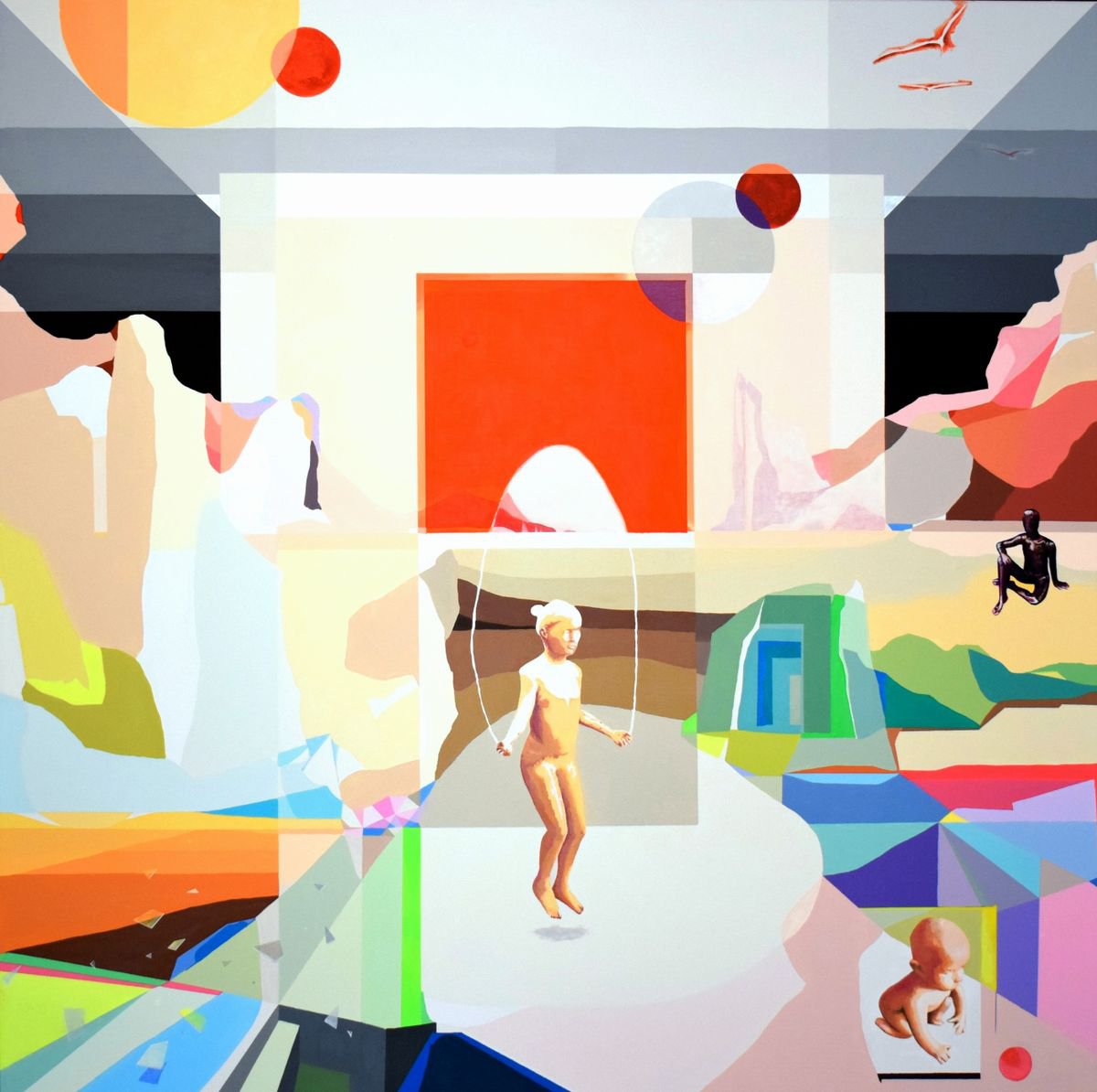 A New Beginning (pop art, surrealistic) by Alejos - Pop Art landscapes