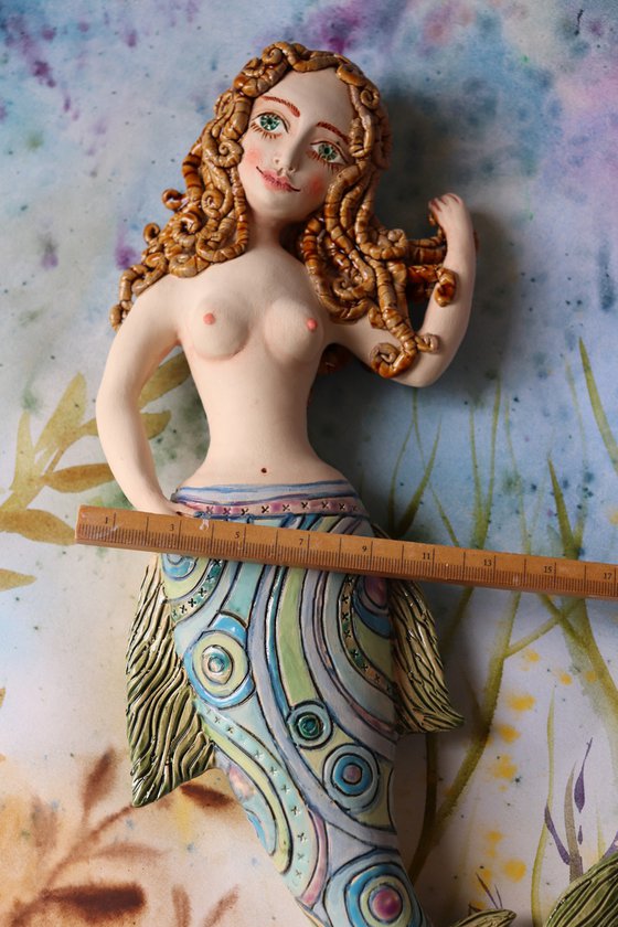 Mermaid,  Wall sculpture by Elya Yalonetski.