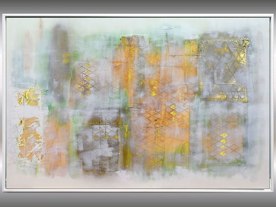 Patina Verde  - Abstract Art - Acrylic Painting - Canvas Art - Framed Painting - Abstract Painting - Industrial Art