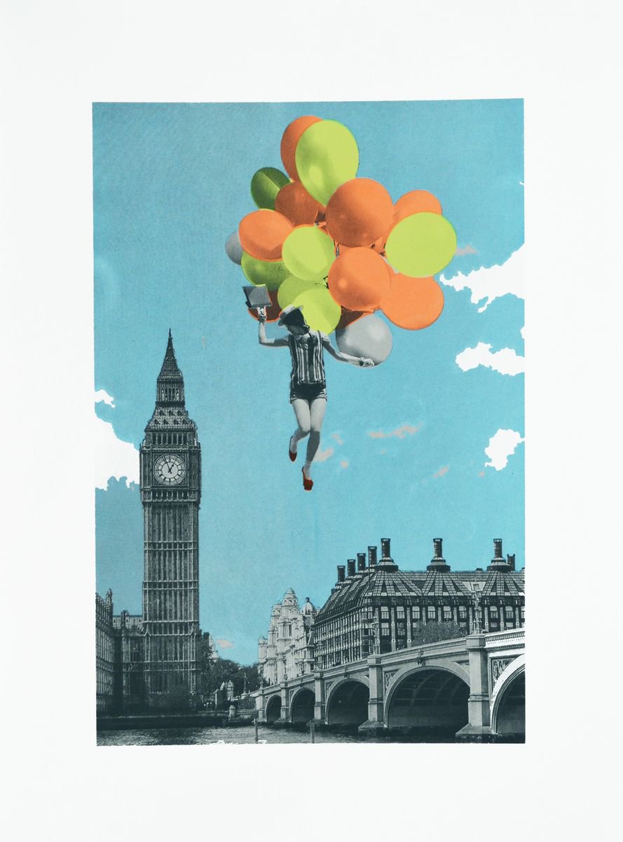Screenprint , Balloons By Anne Storno, 20 X 28, Artwork For Sale On Artfinder