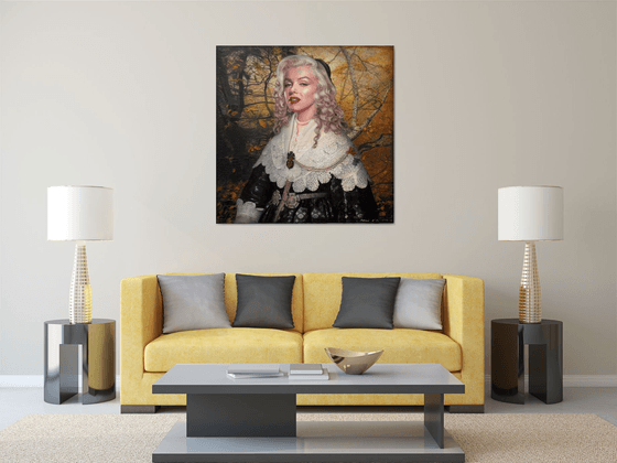 Marilyn Monroe versus Aegje Hasselaer (orignal Michiel Jansz van Mierevelt 1640)