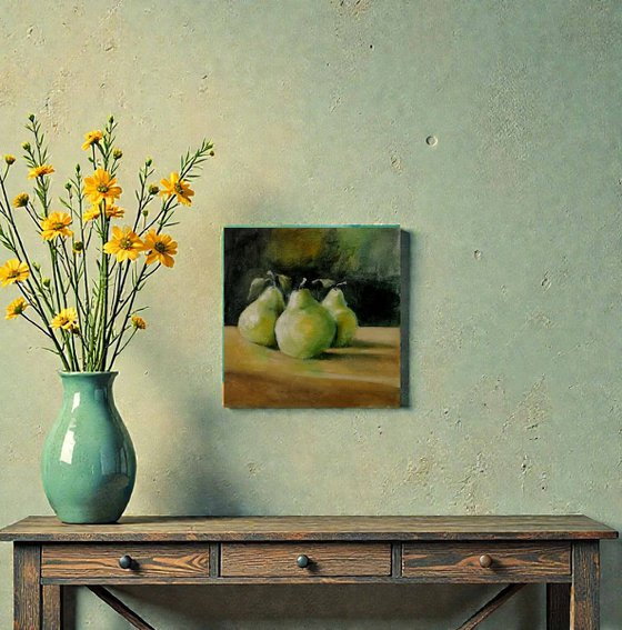 Peras de Sant Joan, still life painting