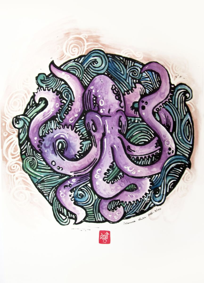Kraken- watercolour version by MARISA LIUZZI