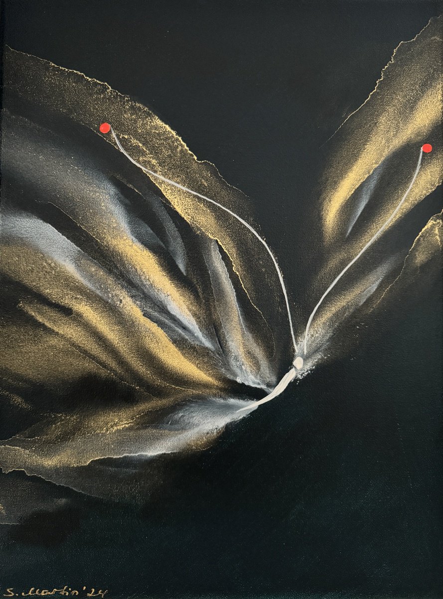 Abstract Animal Painting By Svetlana Martin, 12 X 16", Joy-V, Original Artwork