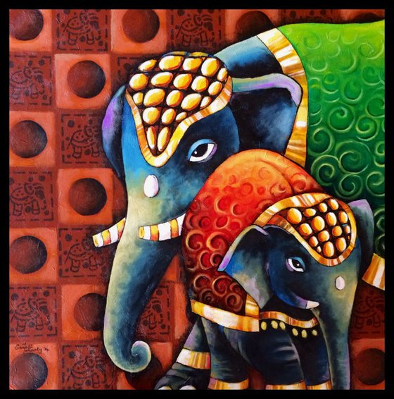 Two Friends - Elephants