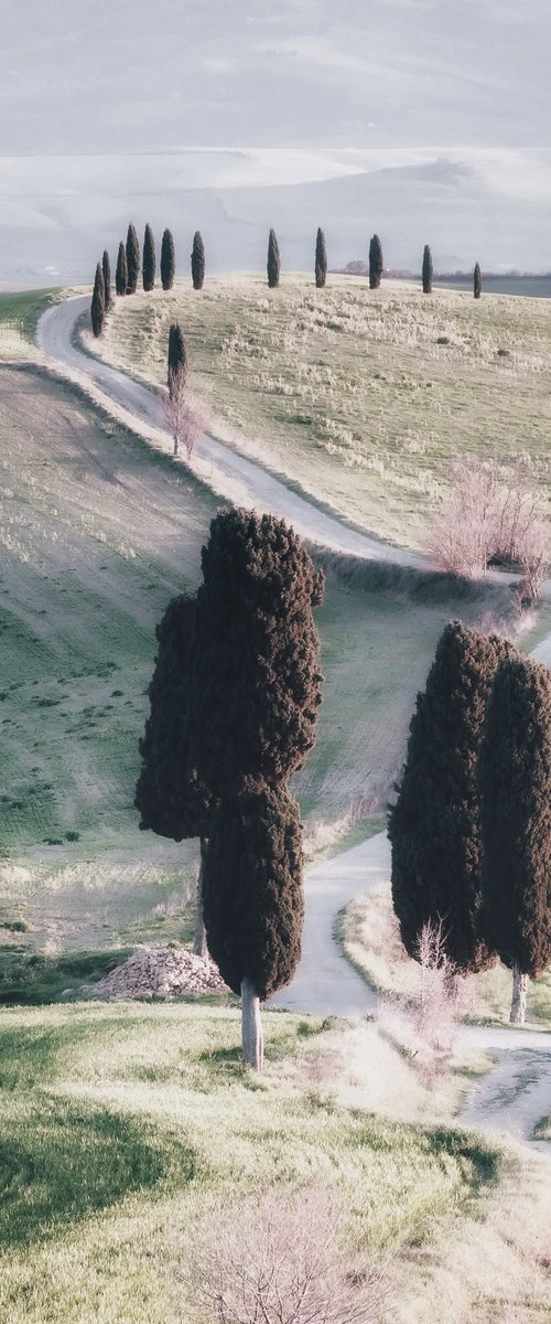 Idyllic Tuscan road from the Gladiator movie (studio 2) by Karim Carella