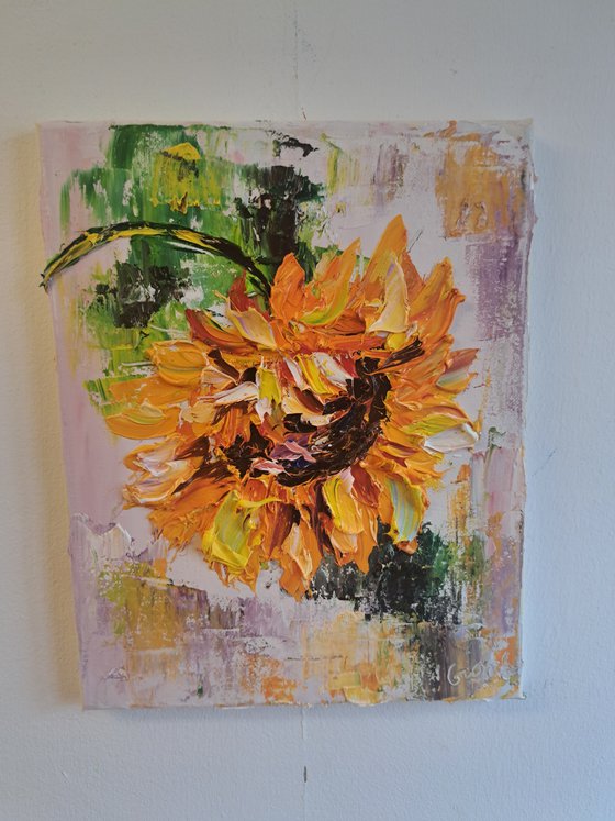 Sunflower impasto