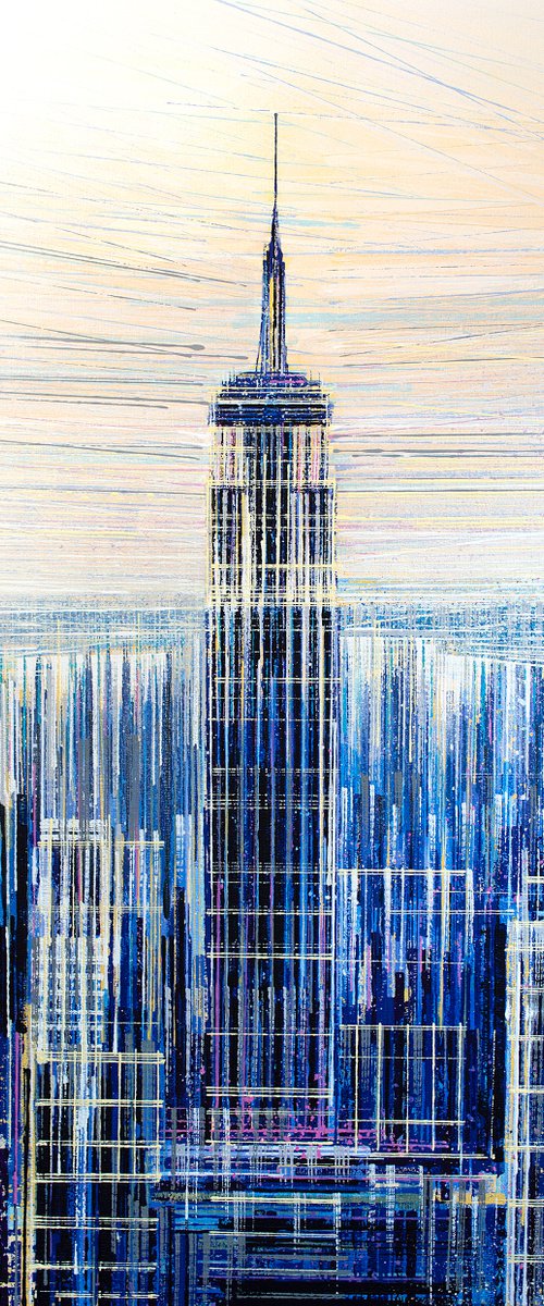 New York - The Empire State Building At Daybreak by Marc Todd