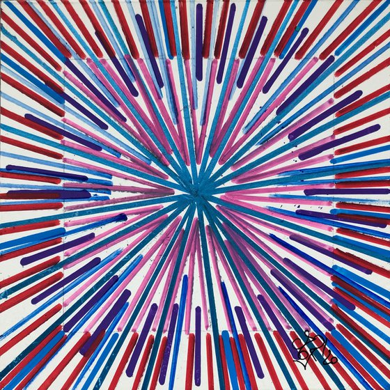 Fireworks 2 - miniature colourful abstract stripes