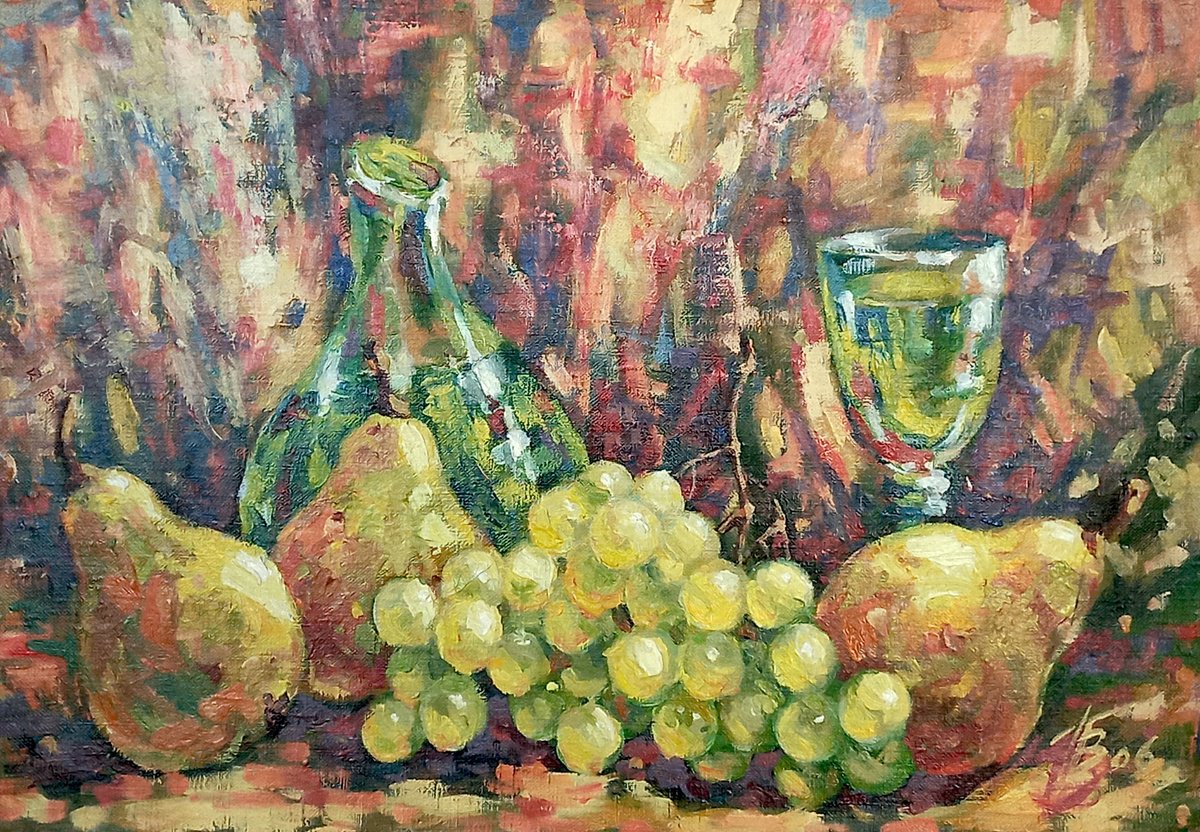 Still life with pears by Valery Popov