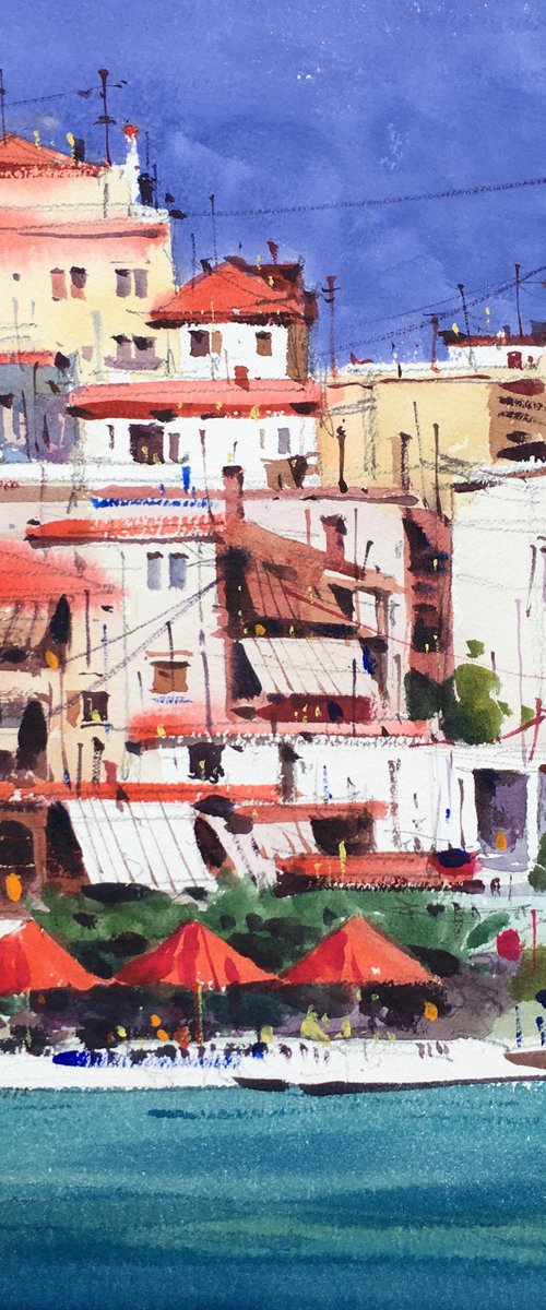 Sunny houses. Greece by Andrii Kovalyk