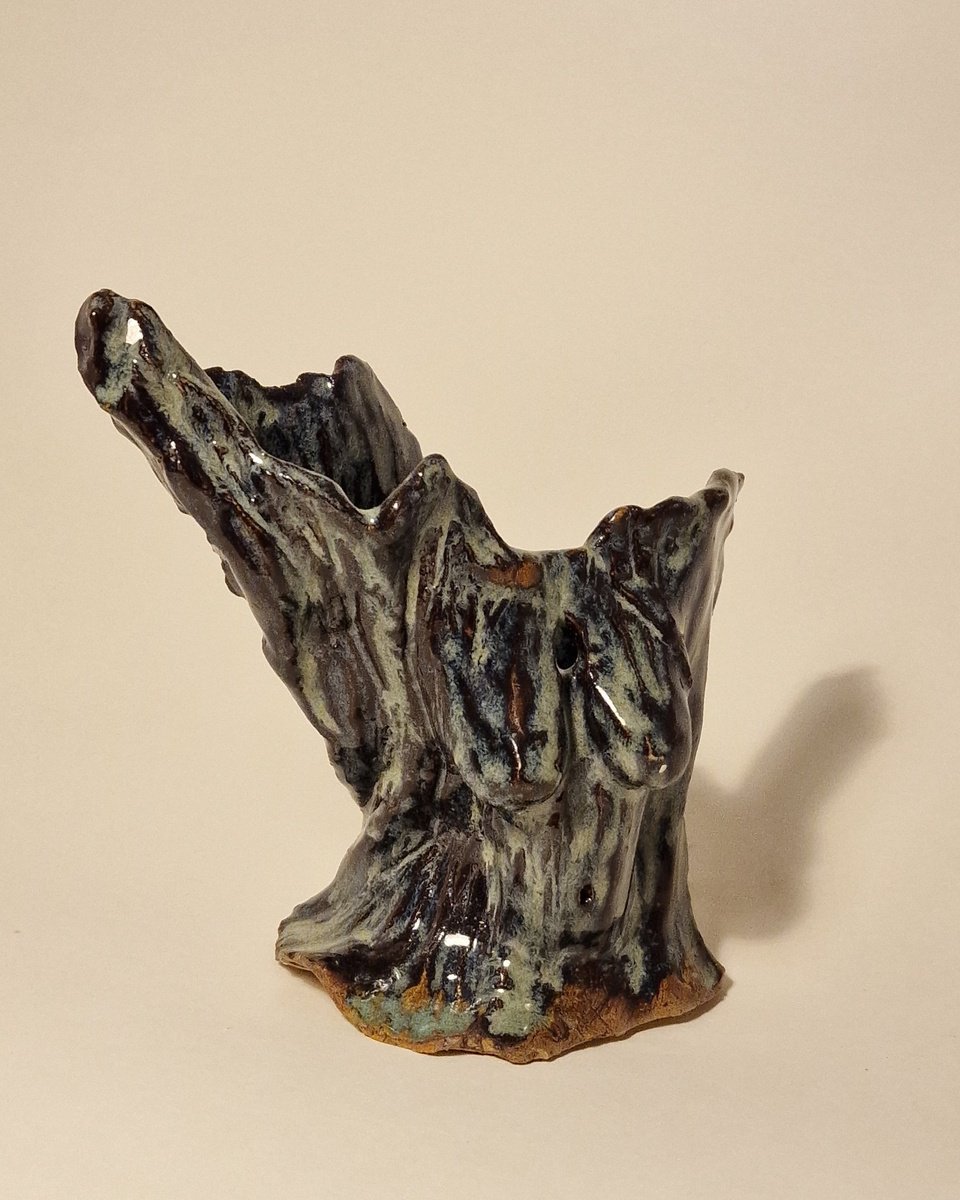 Abstract Clay Sculpture By Wedad Alamin, 6 X 6", Hanaori Ii, Original Artwork