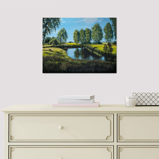 Birches by the lake