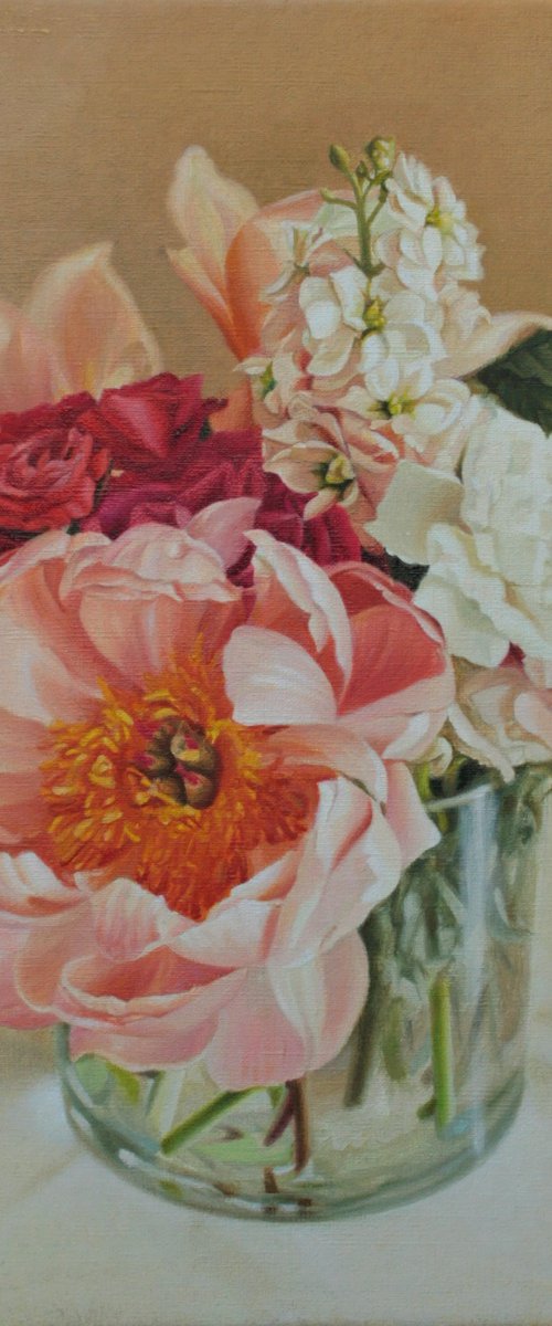 A small bouquet with a peony by Julia Diven