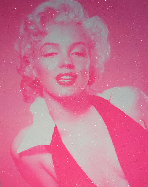 Marilyn Monroe-Candy Floss Pink by David Studwell