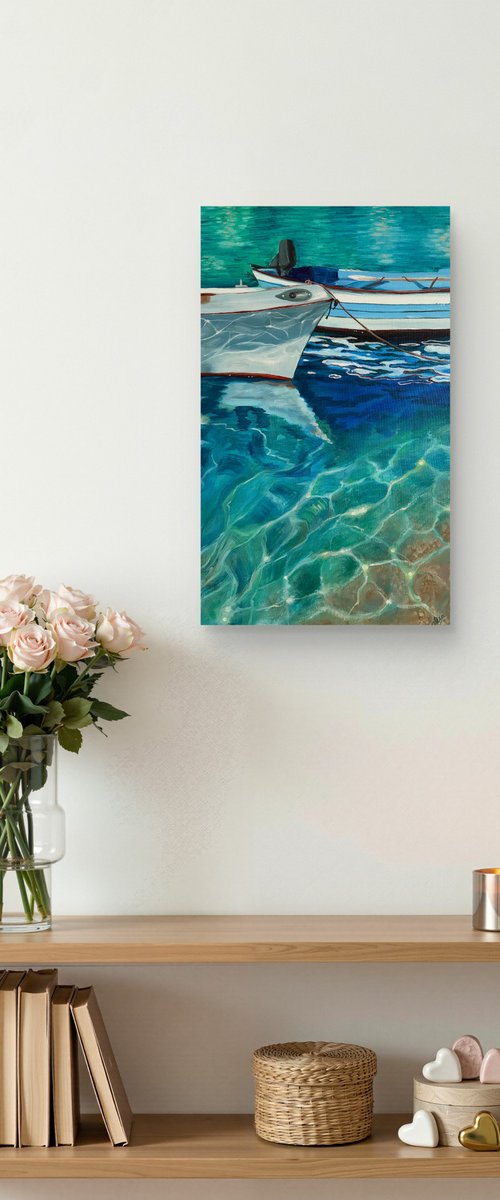 Moored in blue by Aisylu Burangulova