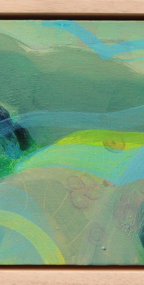 Blue Spotty Landscape by Suzie Cumming