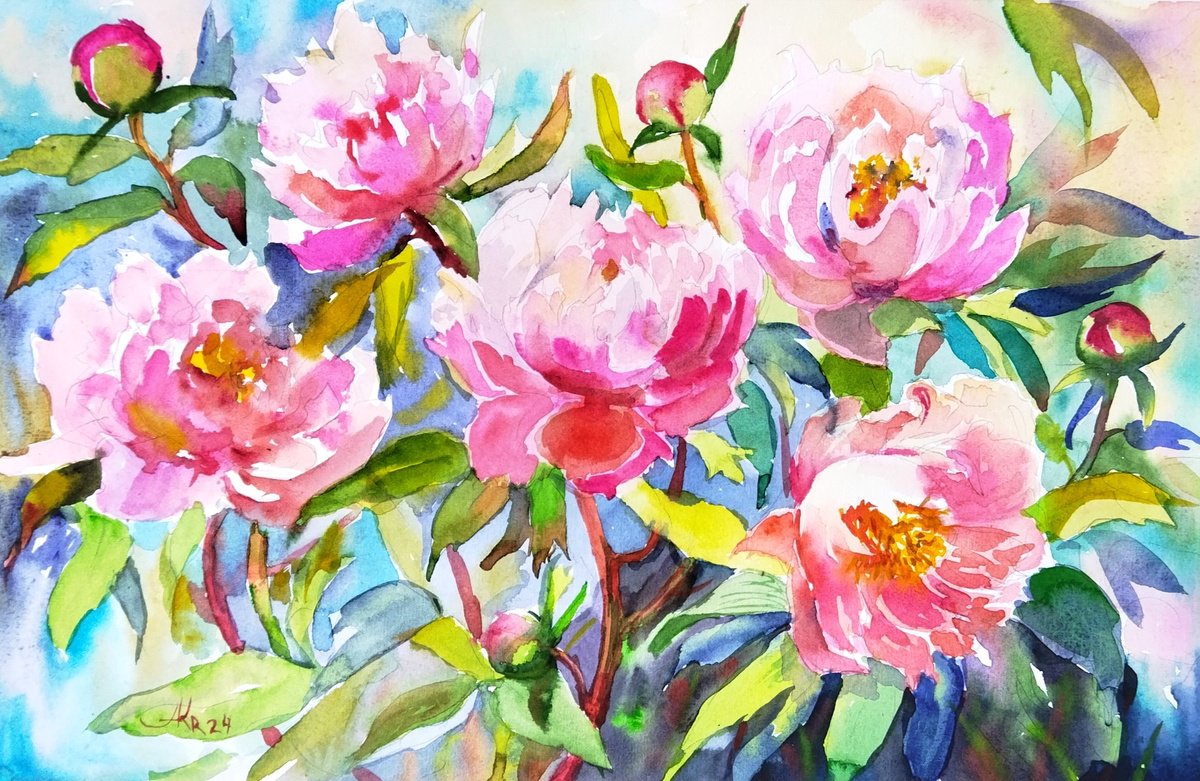 Charming peonies by Ann Krasikova