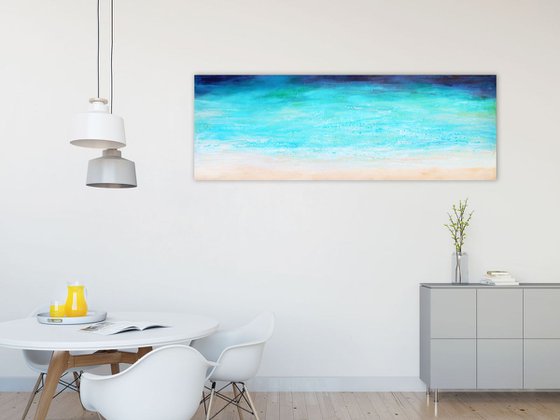 Waterfront (beach / waters edge style, textured abstract painting)