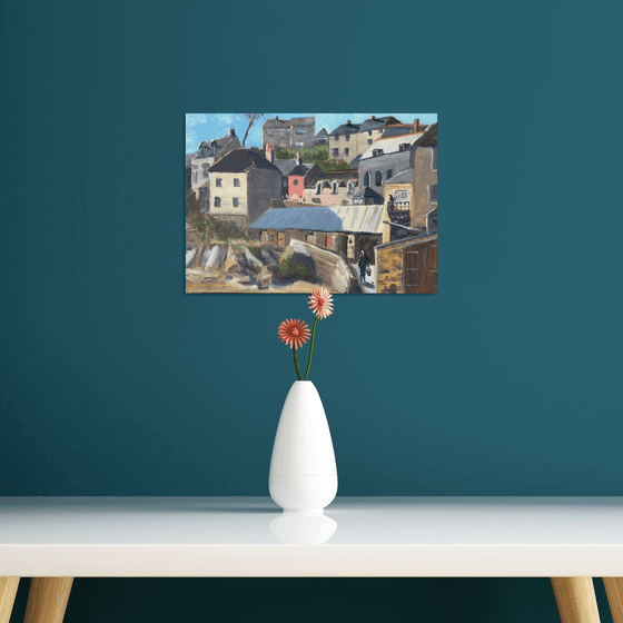 Port Isaac fishing Village Cornwall. An original oil painting.
