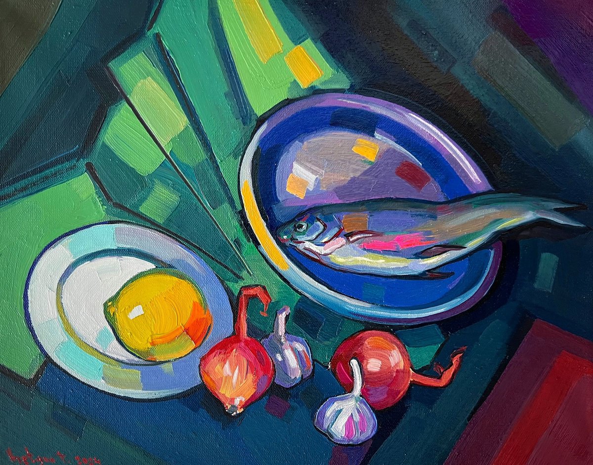 Still life with fish by Tigran Avetyan