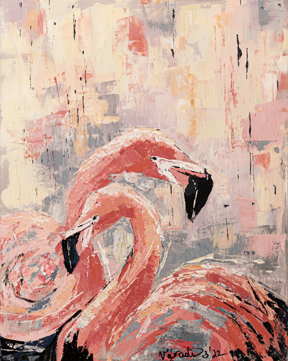Pink flamingos by Catherine Varadi
