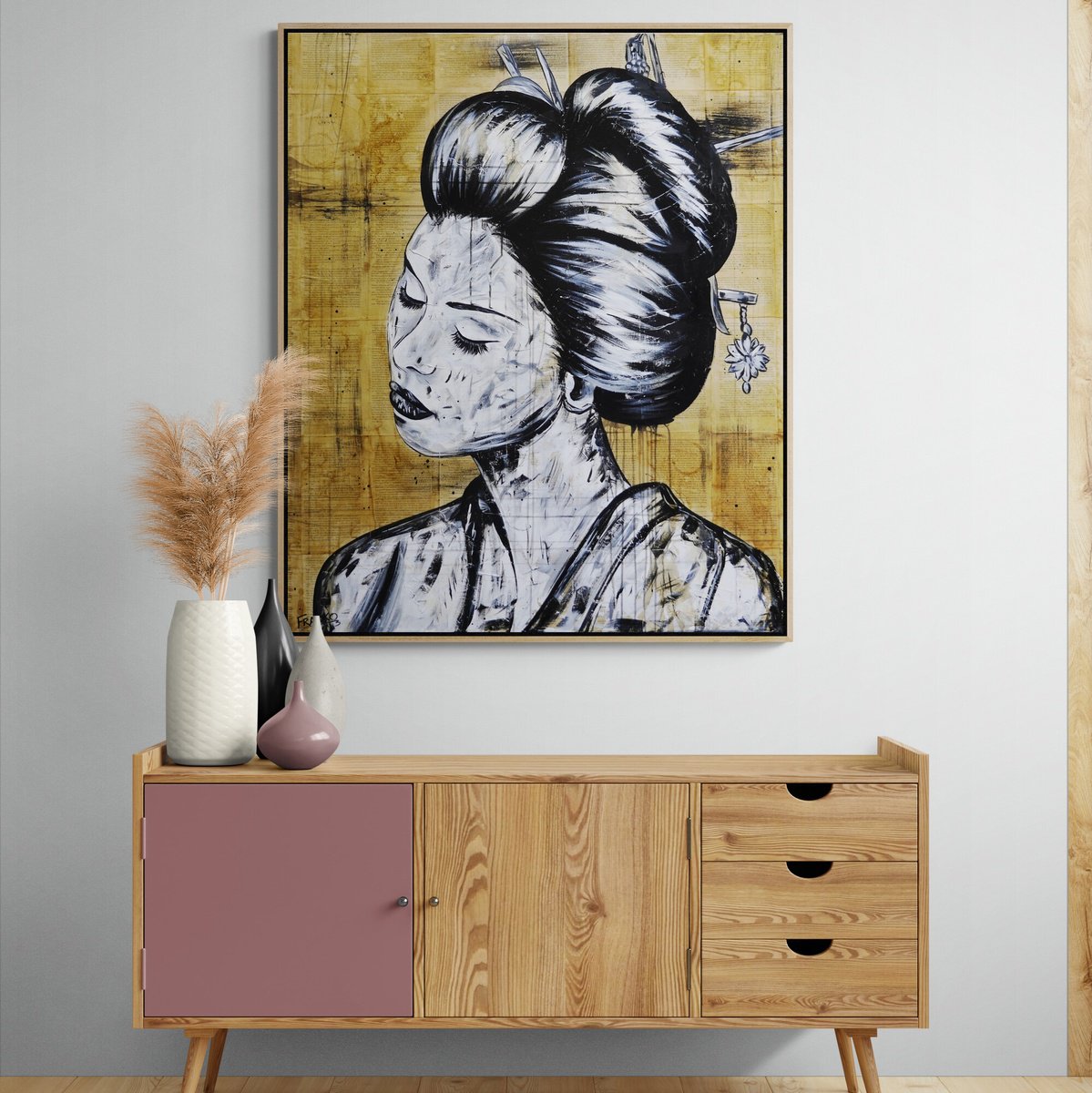 Geisha Study #9 By Franko, 39 X 47, Artwork For Sale On Artfinder