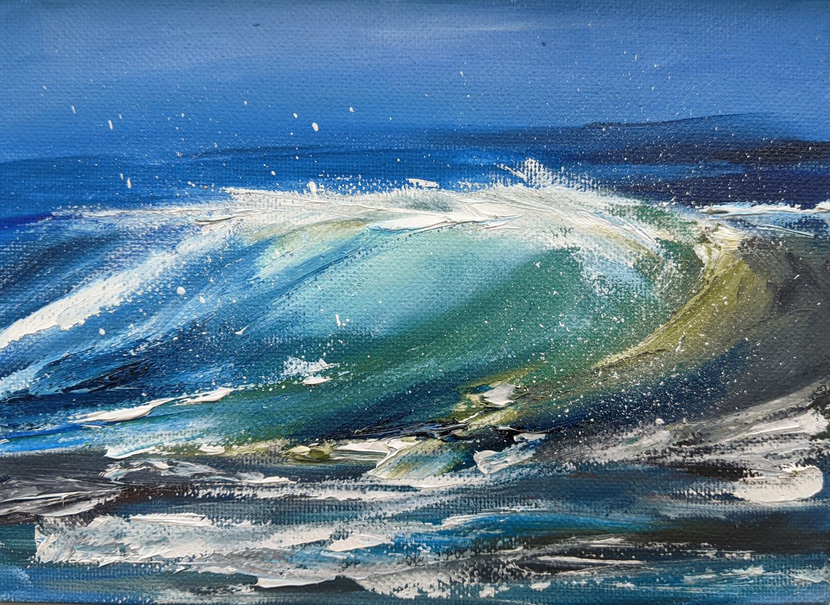 Miniature Wave Seascape #7 by Jo Earl