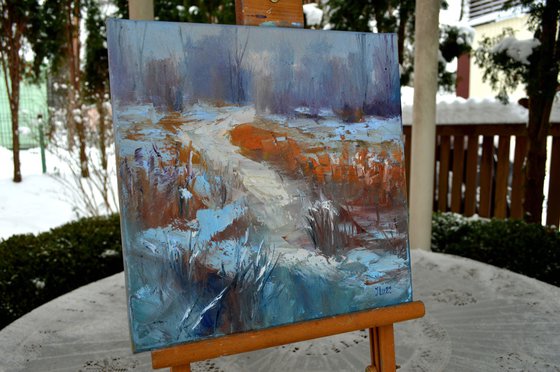 Winter sketch Path to the river
