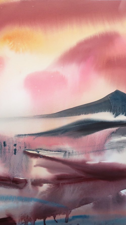 Mountains. Abstract landscape. by Alla Vlaskina