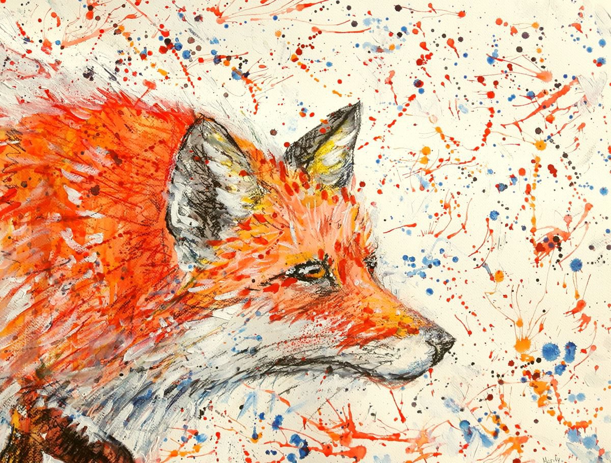 Fox on the prowl by Marily Valkijainen