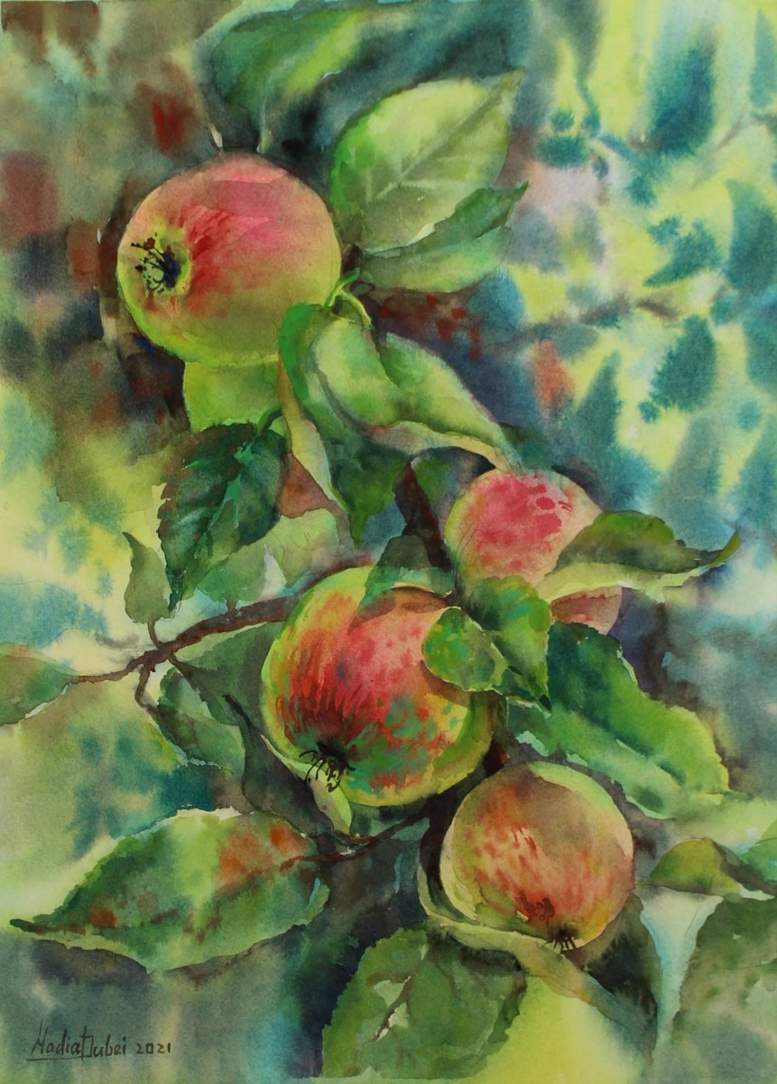 Autumn Apples. Original. by Nadiia Dubei