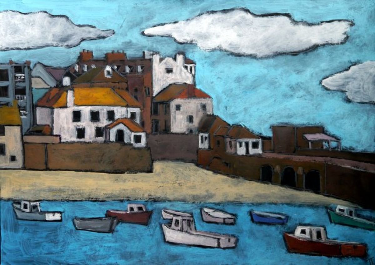 Harbour corner, St Ives. by Tim Treagust
