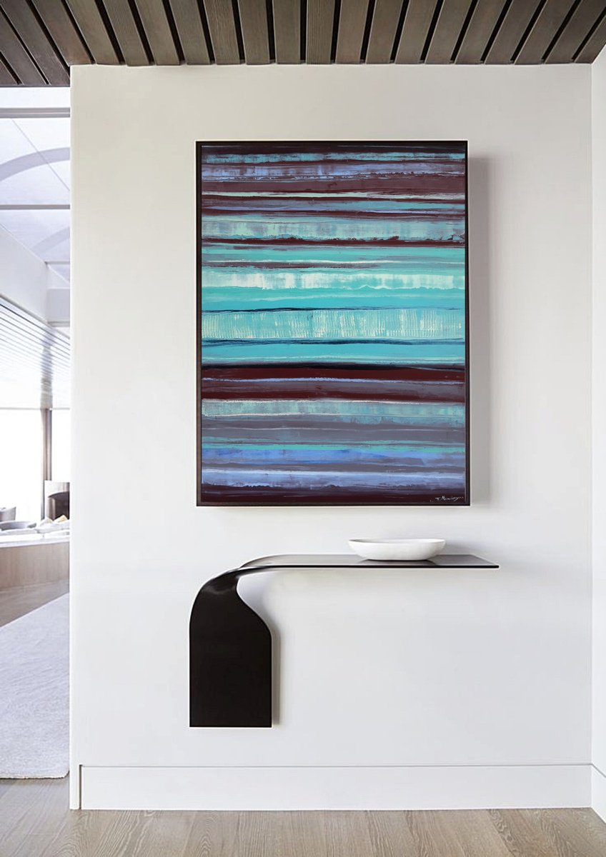 Abstract Oil Painting By Tigran Mamikonyan, 28 X 39", Road A5. 70X100Cm., Original Artwork