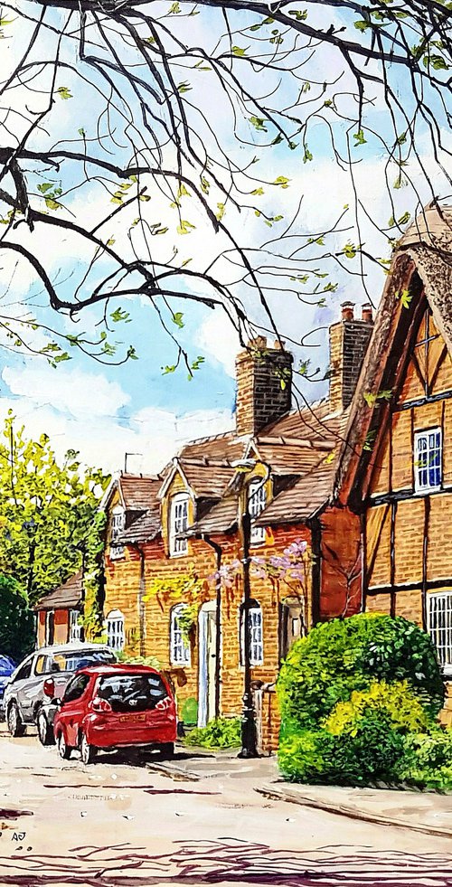 Houses at Stoneleigh, Warwickshire by Adam R Tucker