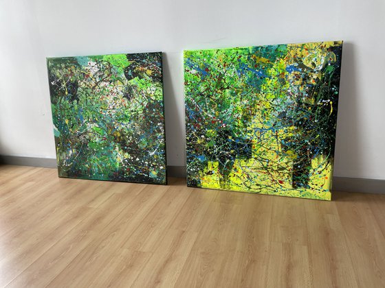 Diptych-Emerald Ethereal
