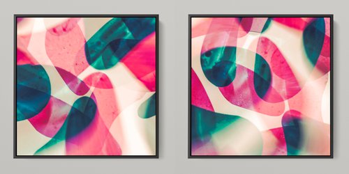 META COLOR IX - PHOTO ART 150 X 75 CM FRAMED DIPTYCH by Sven Pfrommer
