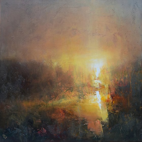 " Hazy Sunrise " SPECIAL PRICE / W 80 x H 80 cm