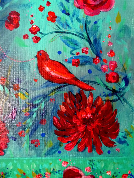 Feathers of love.41 x 33 cm