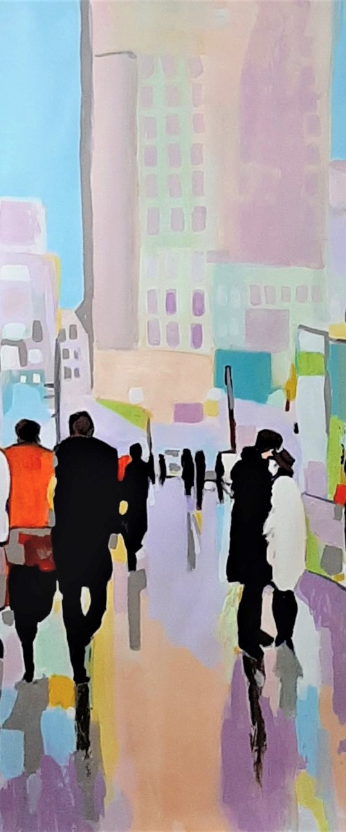 At the street / 100 x 70 cm by Alexandra Djokic