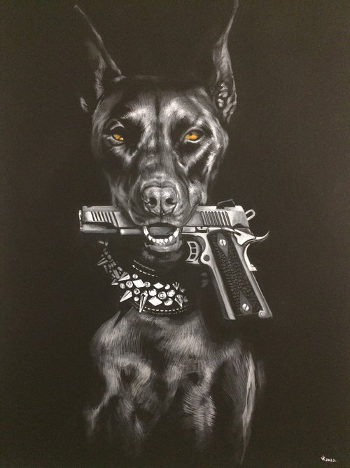 Barking gun (50X70)cm by Vitaliy Koriakin