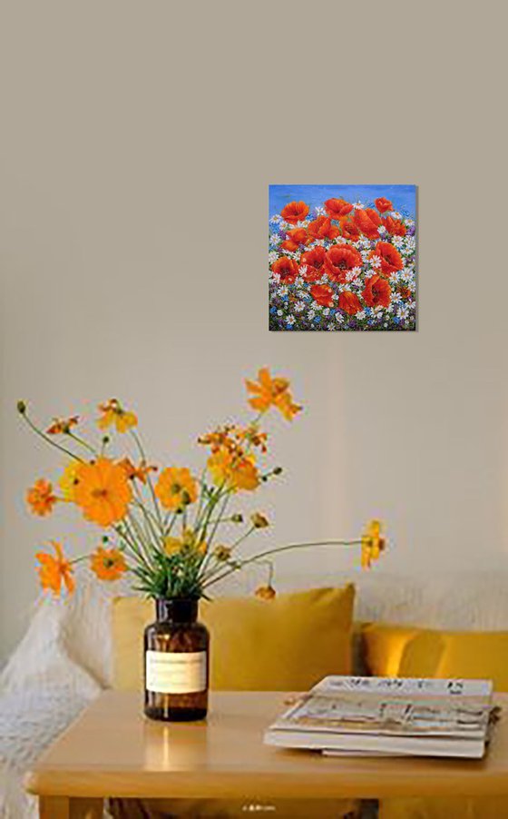 Poppies with Wildflowers.